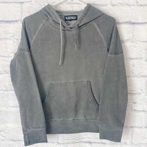 Katie J gray distressed hoodie sweatshirt